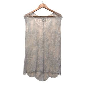 Vintage Bonnie Strauss Sheer Lace Tunic / Overlay Top Romantic‎ Whimsy Size XS